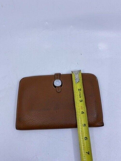 brown hermes vintage wallet
