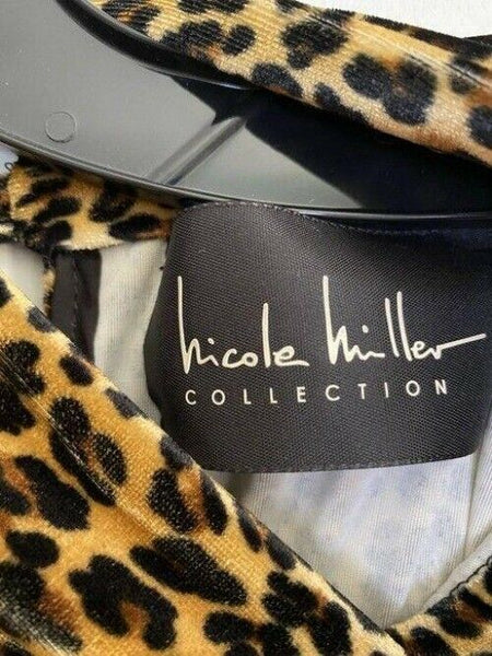 nicole miller new animal print velvet msrp tunic