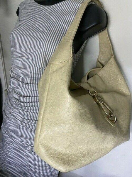 Dooney and Bourke cream leather hobo bag