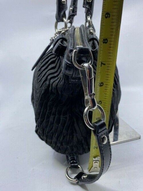 coach medium size black jacquard fabric cross body bag