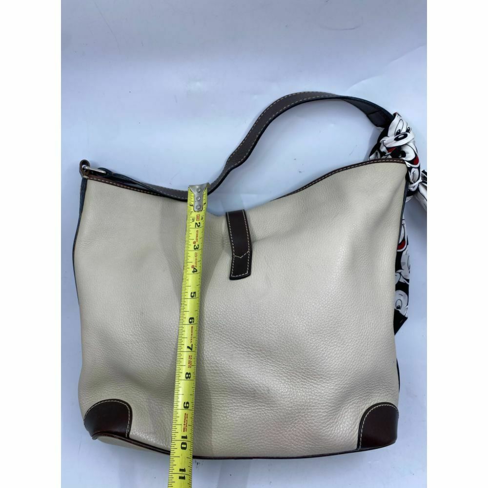 DOONEY & BOURKE Vintage White/ Brown Hobo Bag w/ detachable Mickey Mouse Sash