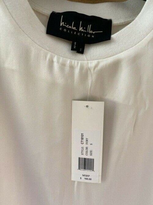 Nicole Miller white msrp small tee shirt