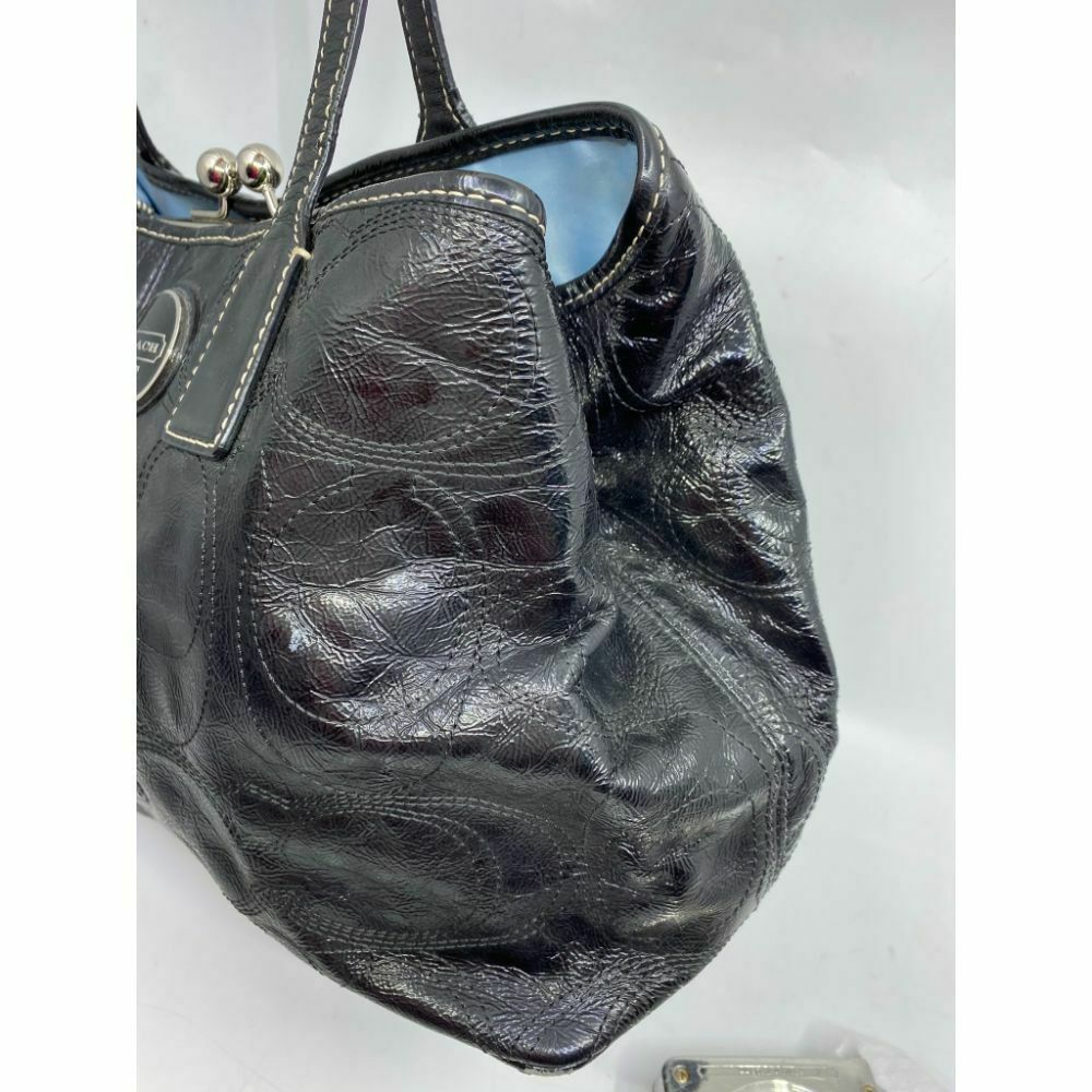 COACH Large Patent Leather Black Shoulder Bag