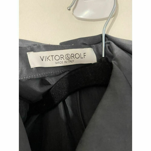 Viktor & Rolf Silk Long Sleeves Top Gray Size 42