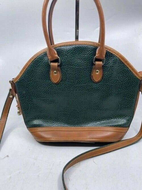 Dooney And Bourke Vintage Green Leather Cross Body Bag