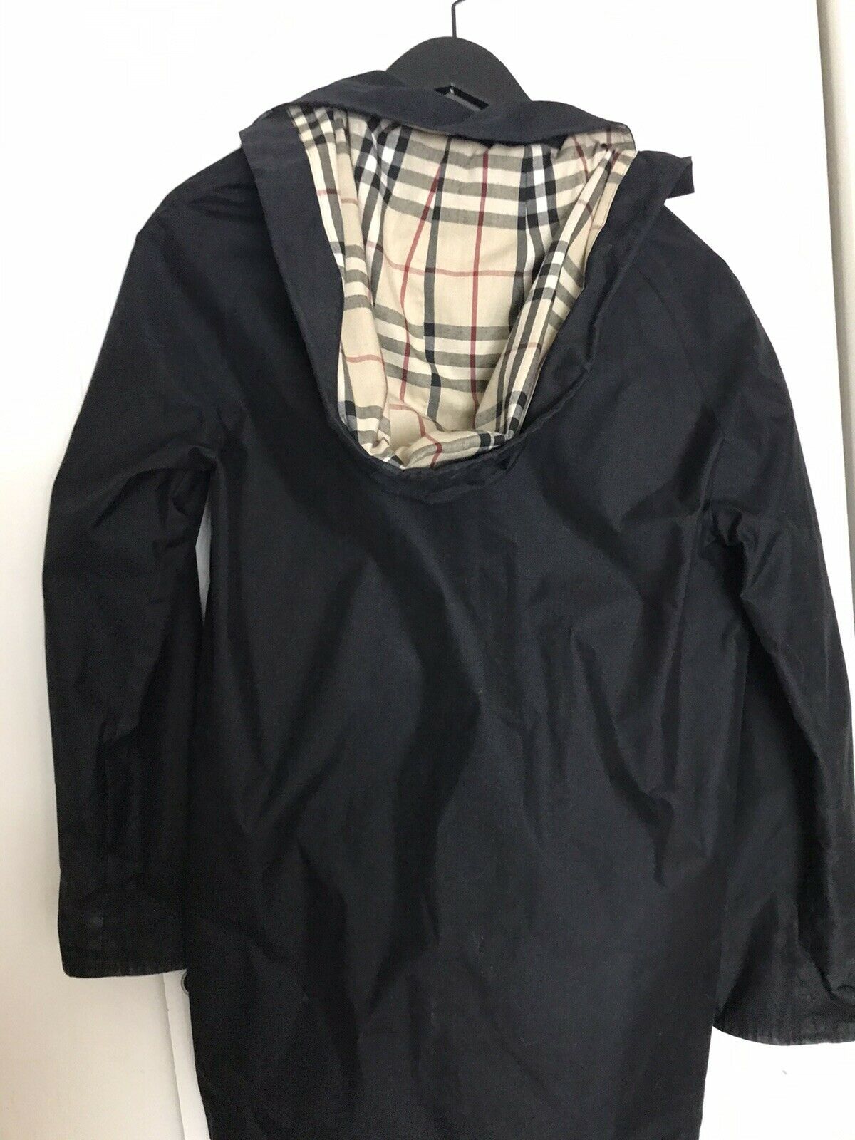 BURBERRY Black Wind Breaker Trench Coat size 2