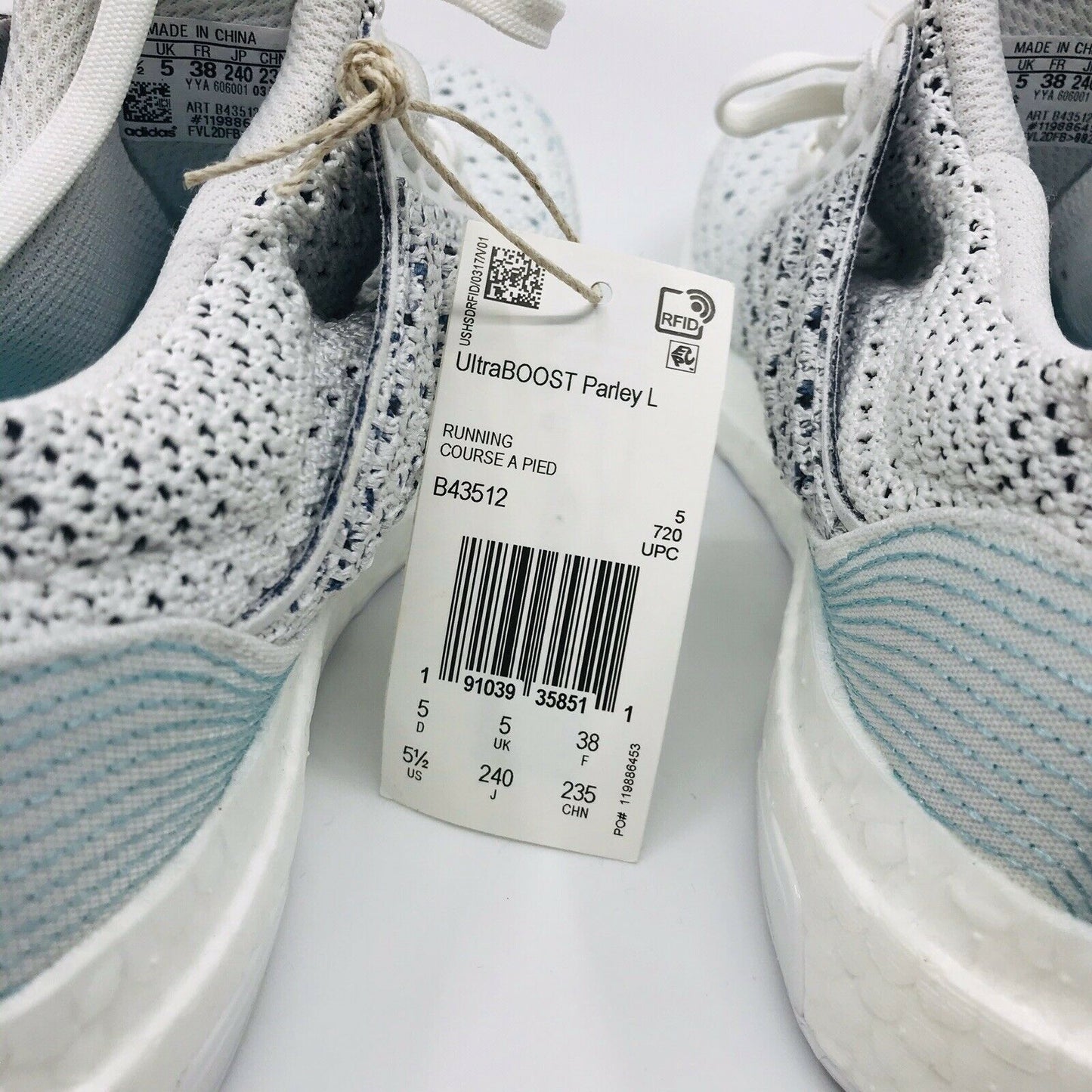 NWT! Adidas Boost x Parley light blue sz 5.5 Womens