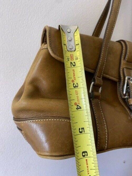 coach small tan leather tote