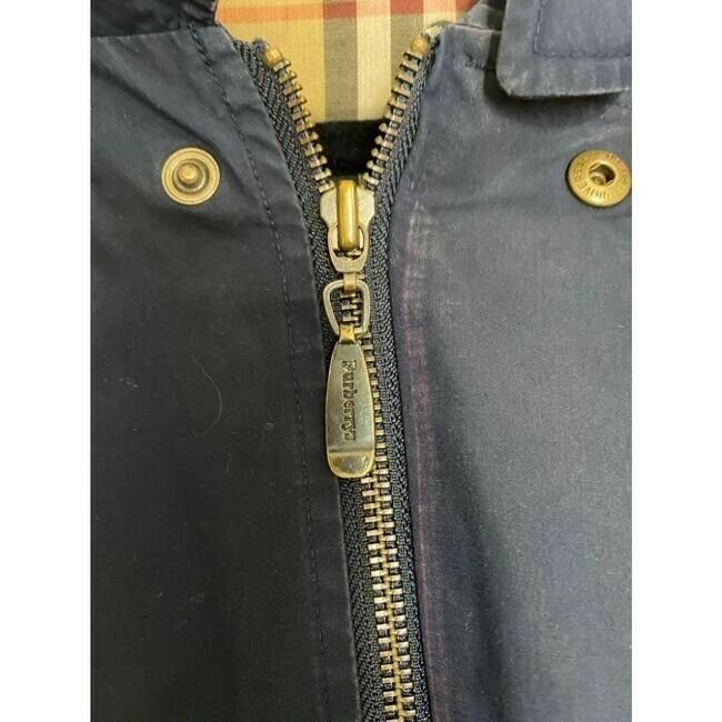 BURBERRY Men's Navy Blue Wind Breaker Jacket Medium