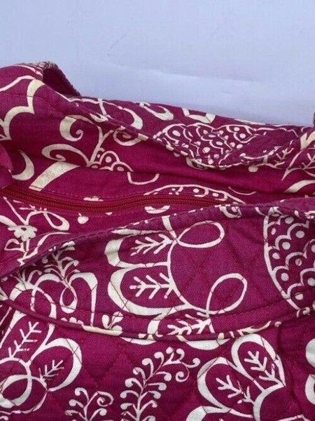 Vera Bradley Large Quilted Pink White Shoulder Bag