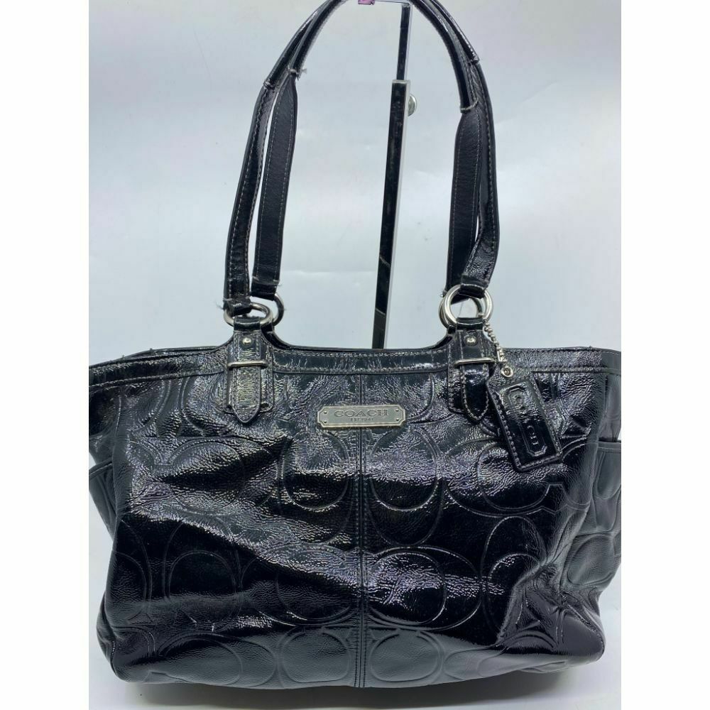 COACH Large Patent Leather Black Shoulder Bag