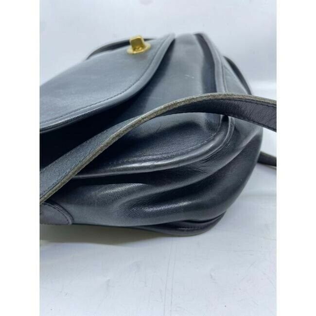 coach vintage black leather cross body bag