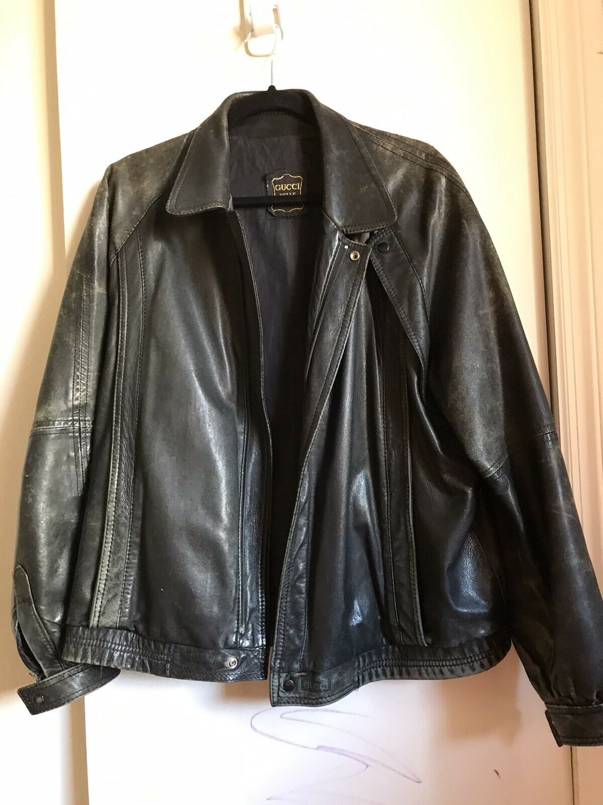 GUCCI Vintage Men’s Leather Jacket Medium