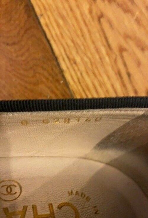 chanel black cap toe flats size eu