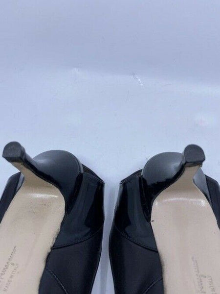 Salvatore Ferragamo Black Mara Bow Pumps Size Us
