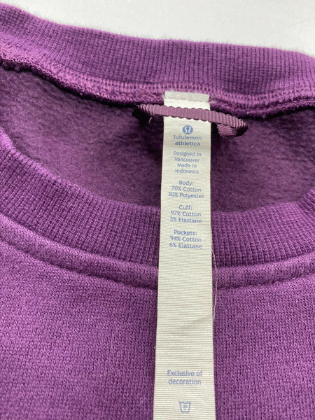 LULULEMON Womens Purple Long Sleeves Stylish Sweaters Size: 4