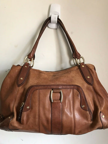 COLE HAAN Tan leather handbag