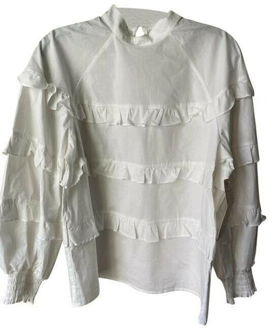 Nicole Miller White Small Msrp Blouse