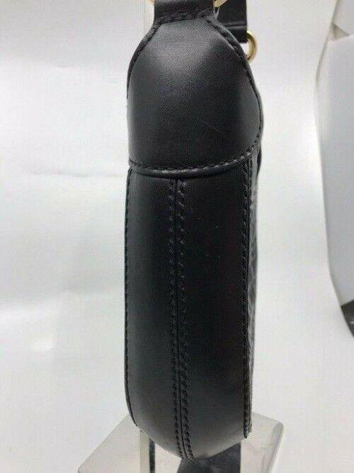 burberry vintage black leather shoulder bag