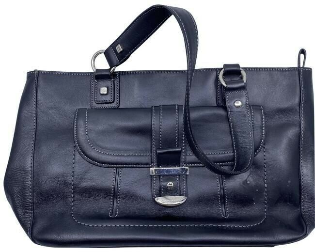 Etienne Aigner Vintage Black Leather Shoulder Bag