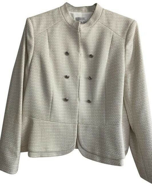 elie tahari khaki jacket and skirt set tweed msrp blazer