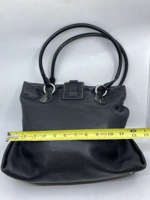 tumi bag xl very good black leather tote