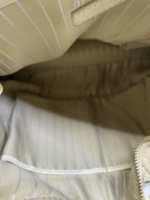cole haan xl cream leather shoulder bag