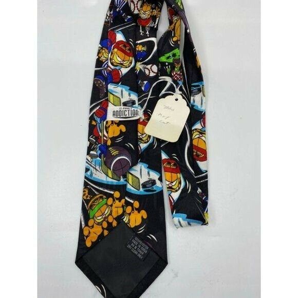 NWT Garfield Neck Tie M.U.P Cat Black Novelty Item