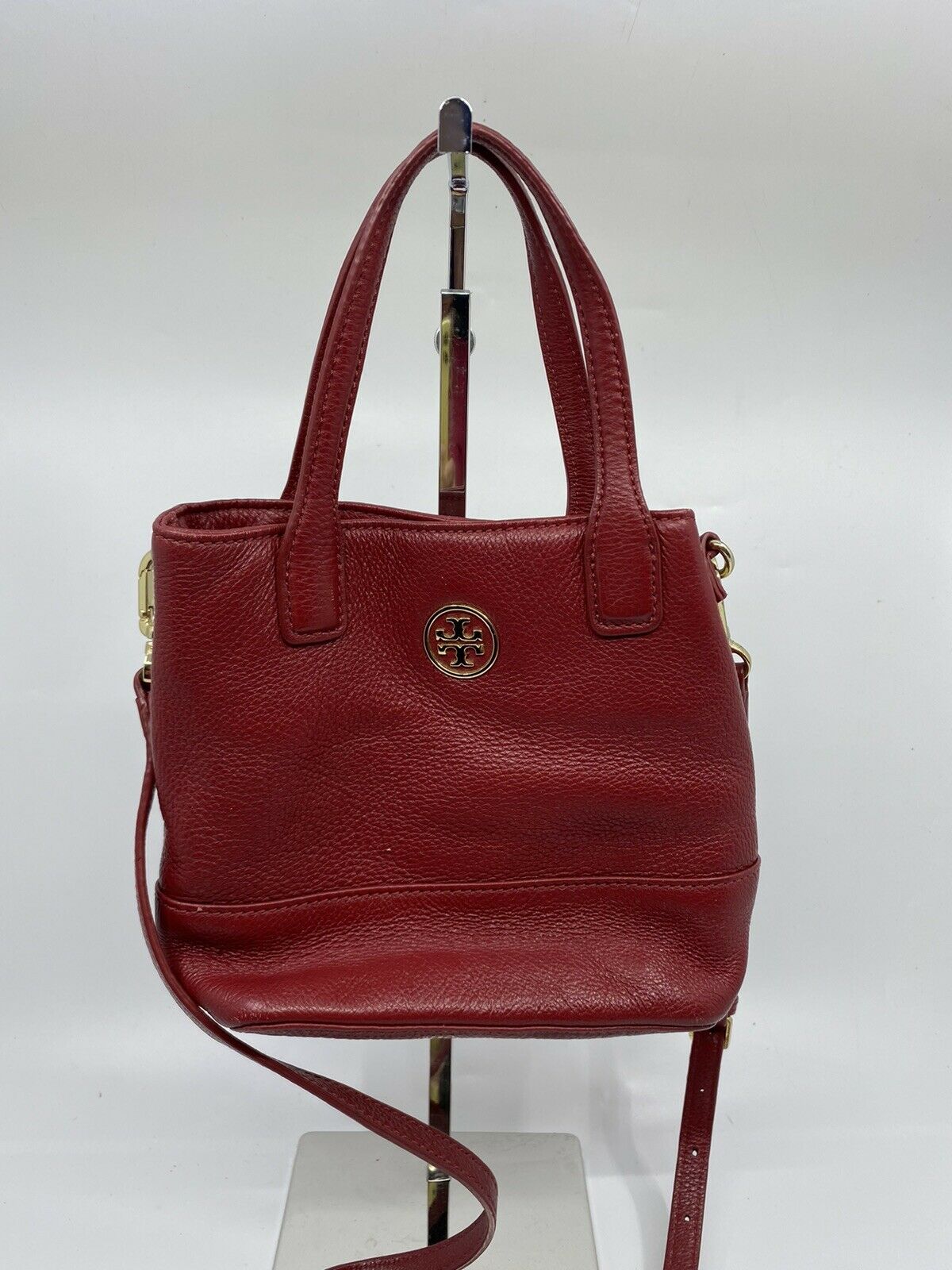 TORY BURCH Red Leather Small crossbody Bag/ Hand Carry