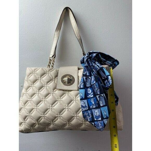 KATE SPADE Leather Handbag W/ Winnie The Pooh Silk