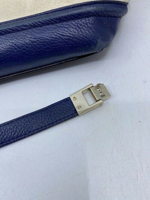 kate spade cream blue fabric shoulder bag