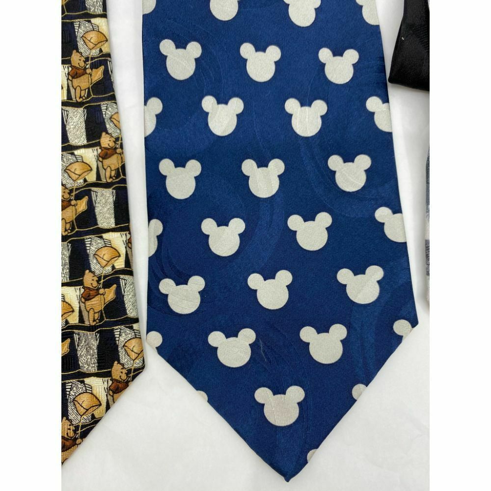 New Lot of 3 Neck tie Disney, Looney Tunes Blue Black White Total Msrp 75