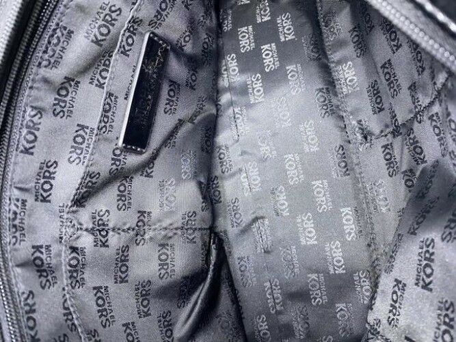 michael kors bag black patent leather tote