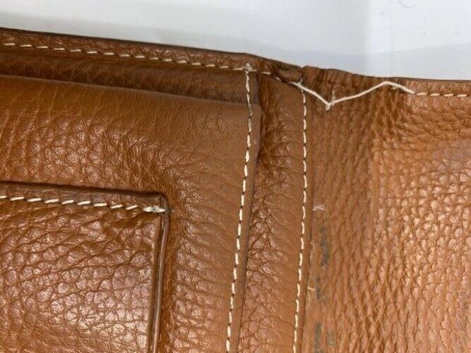 brown hermes vintage wallet