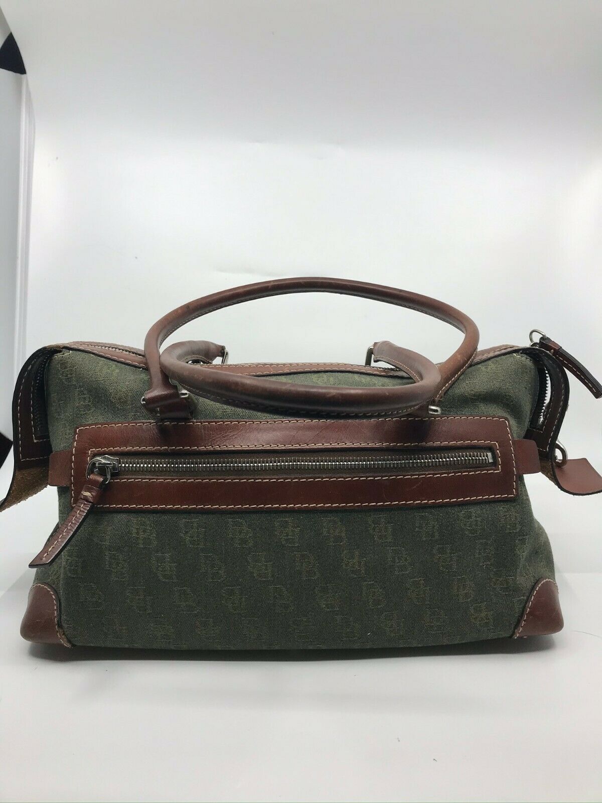 Dooney & Bourkek Brown Medium Canvas Tote