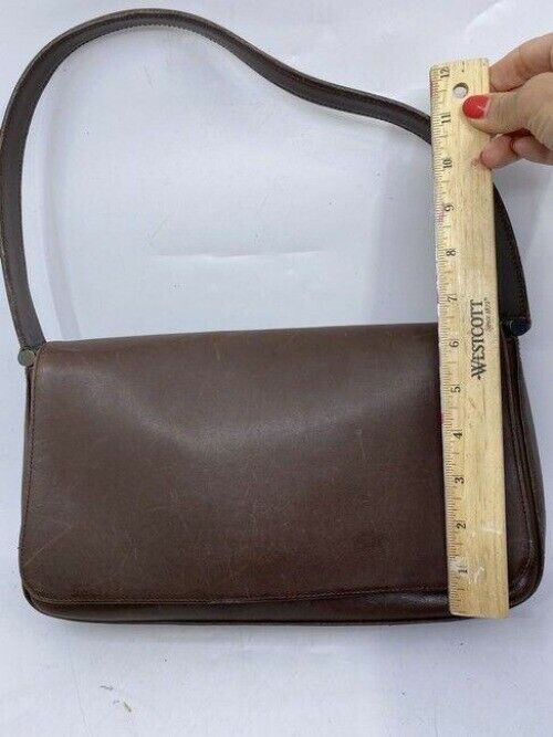 coach vintage brown leather shoulder bag