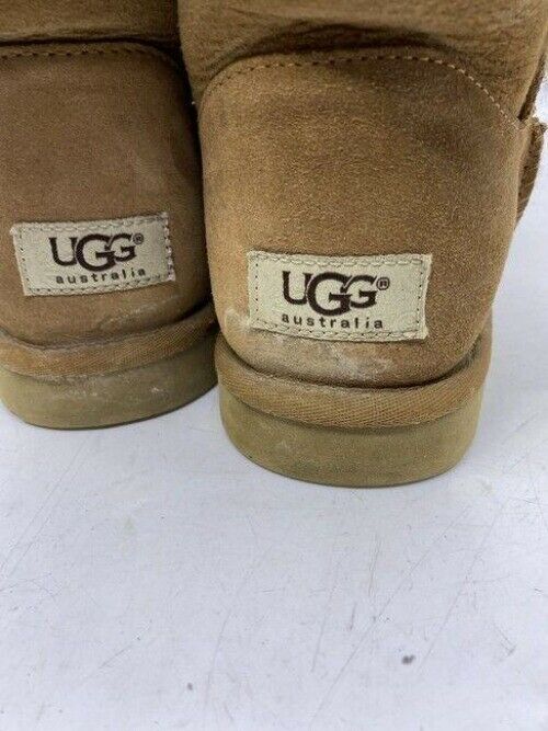 Ugg Australia Tan Wood Button Mid Height Bootsbooties Size Us
