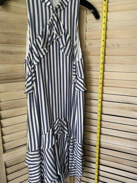 Nicole miller navy white new stripe msrp small short casual dress