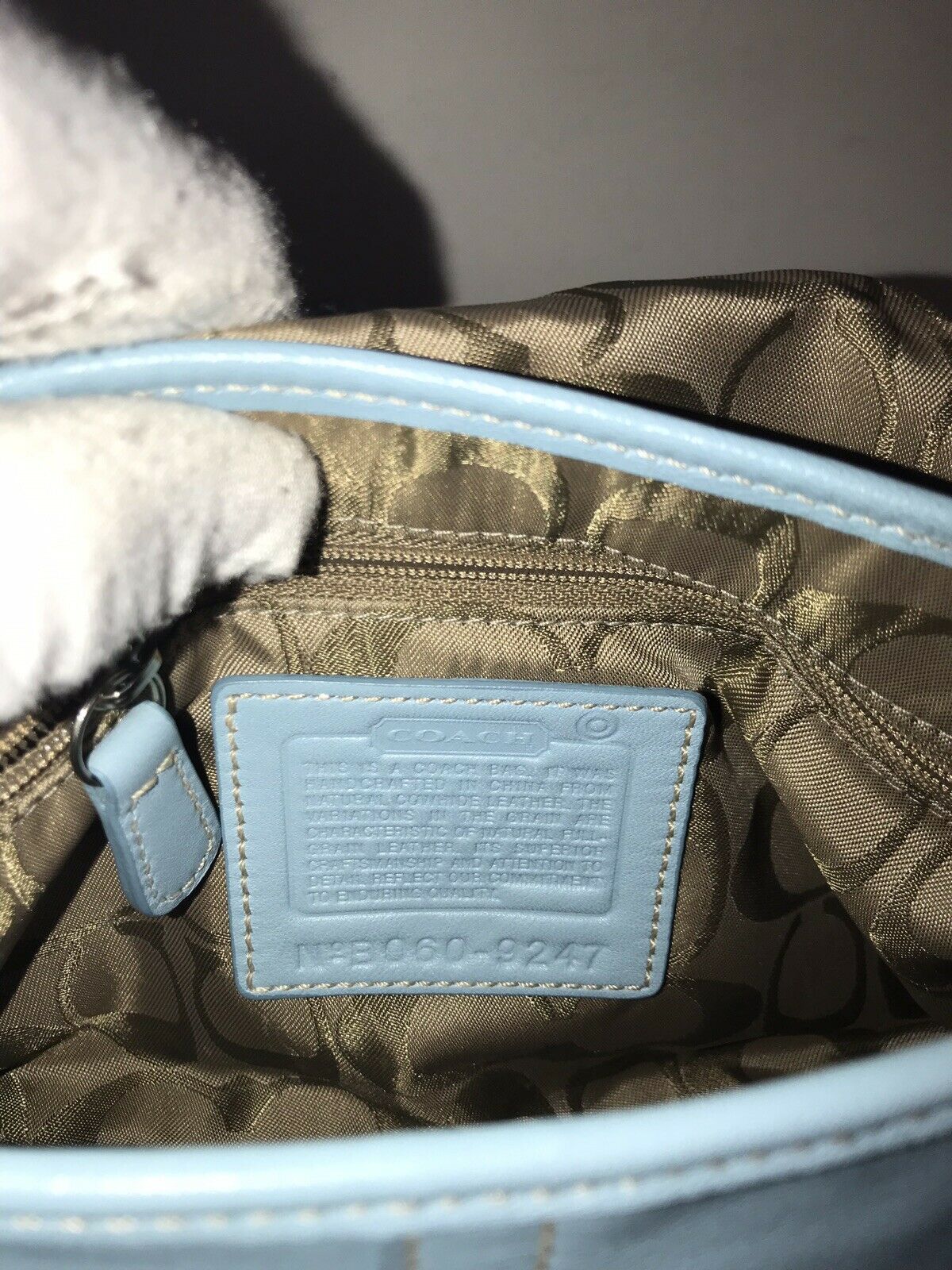 COACH Blue Leather Hangbag