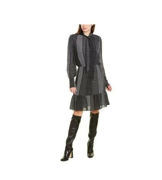 nicole miller navy white new foulard msrp
