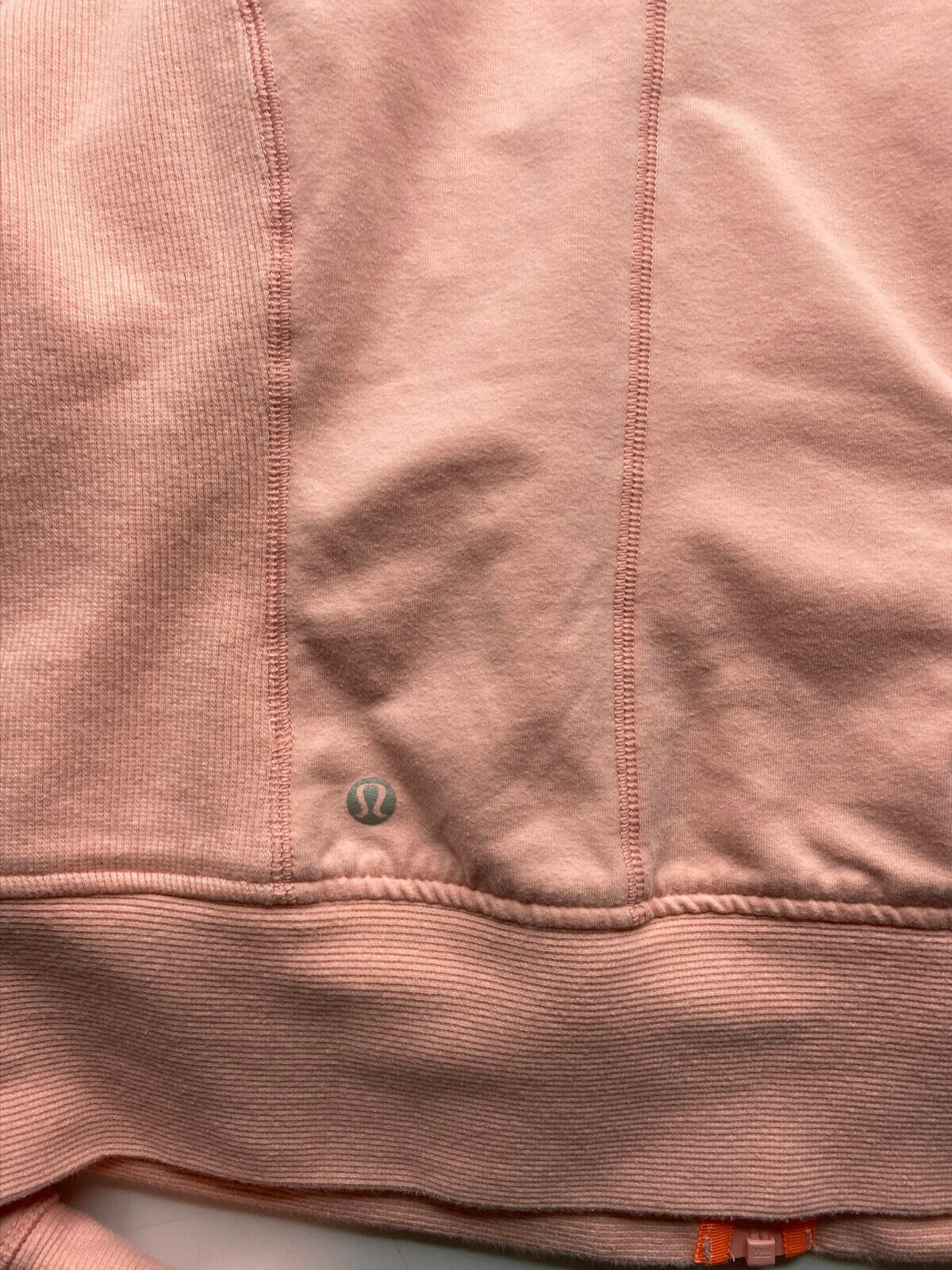LULULEMON Womens Light Orange Long Sleeves Stylish Hoodies Size: 12
