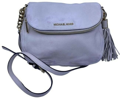 Michael Kors Tassel White Leather Cross Body Bag