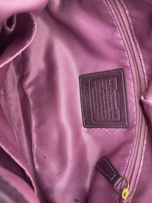 coach vintage rare brown leather cross body bag