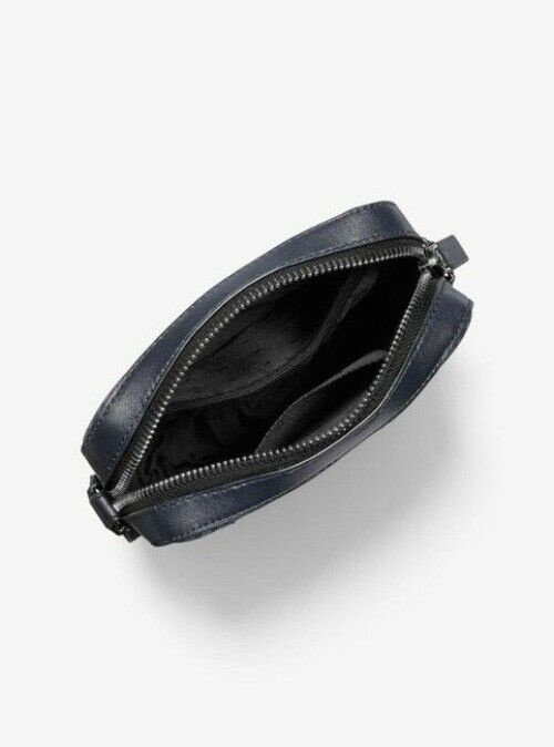 Michael Kors Henry Flight Blue Logo Canvas Cross Body Bag