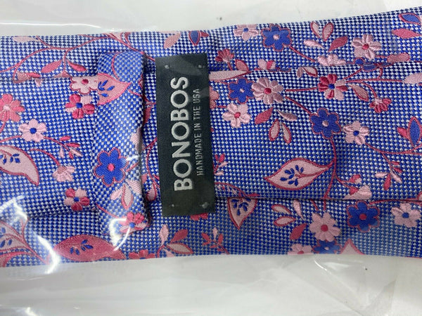 NWT BONOBOS Neck Tie Blue Textured Floral Great for Spring MSRP 98