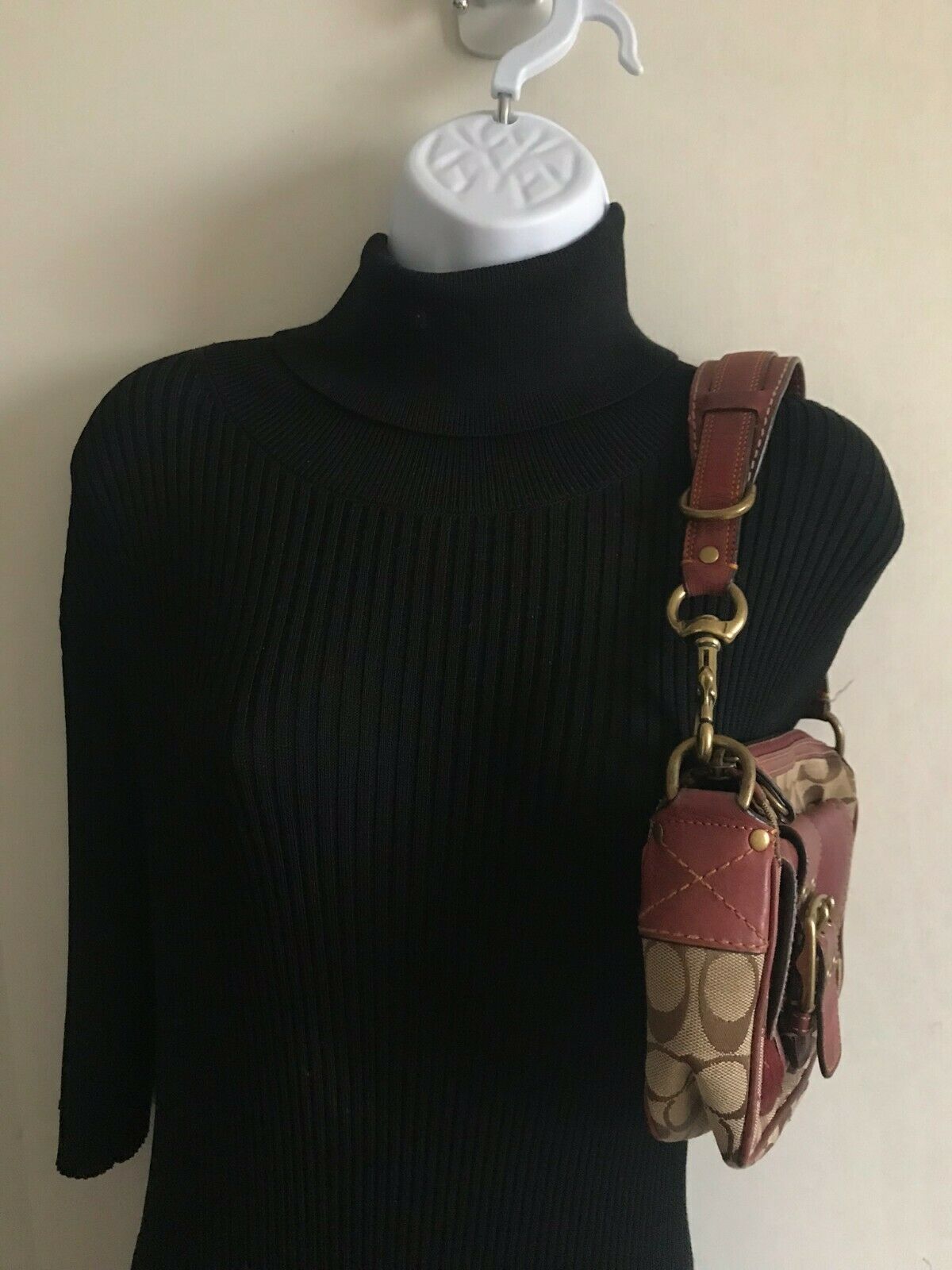 Coach Brown Interwoven Jacquard Bag