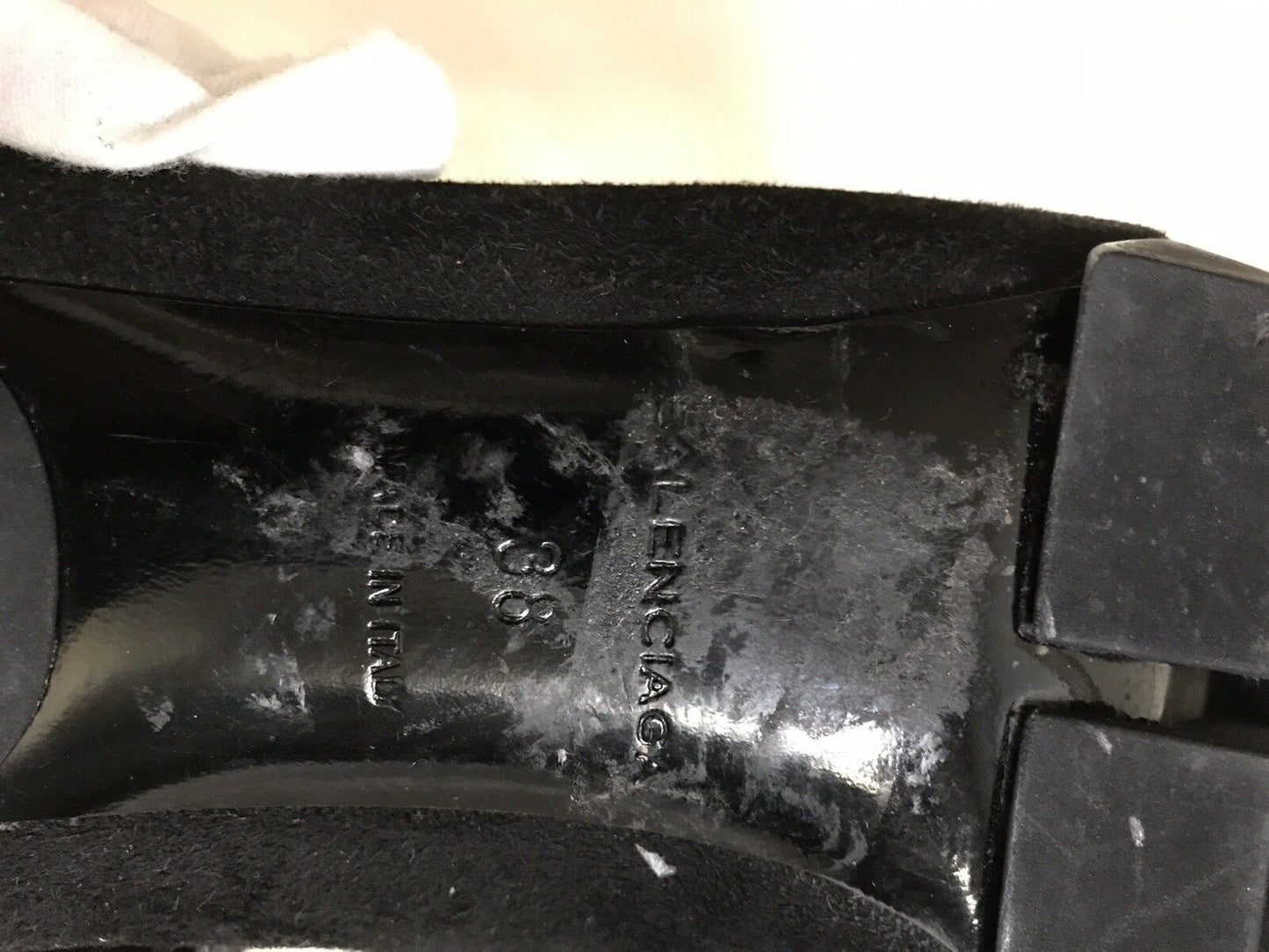 BALENCIAGA Black Suede Booties  Size 38
