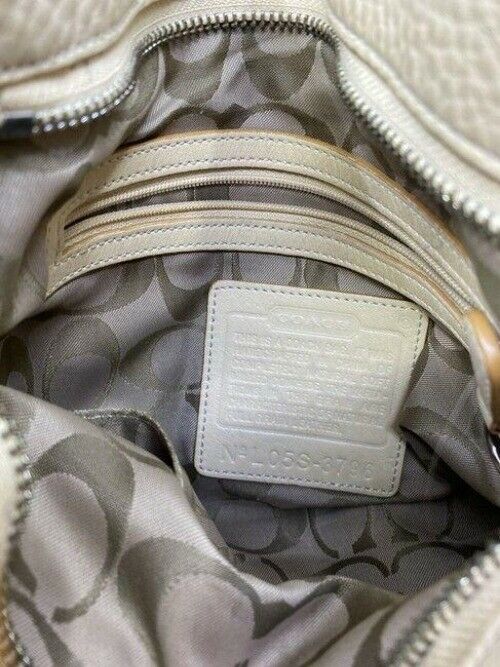 coach beige leather cross body bag
