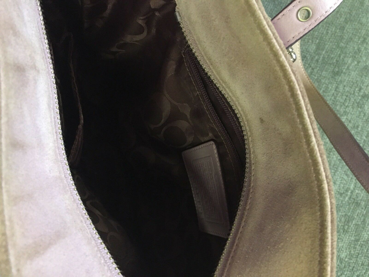 COACH Lavander Suede Tote Bag