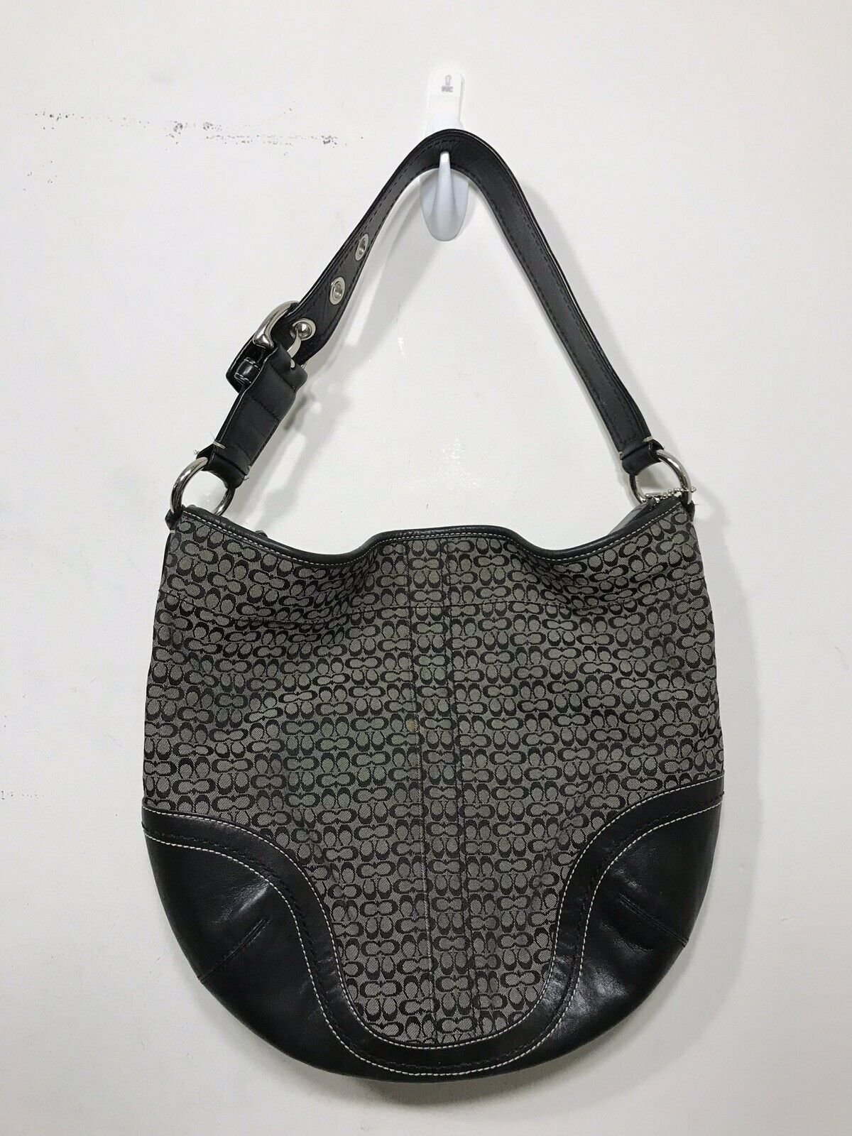 COACH All Over Logo hobo bag